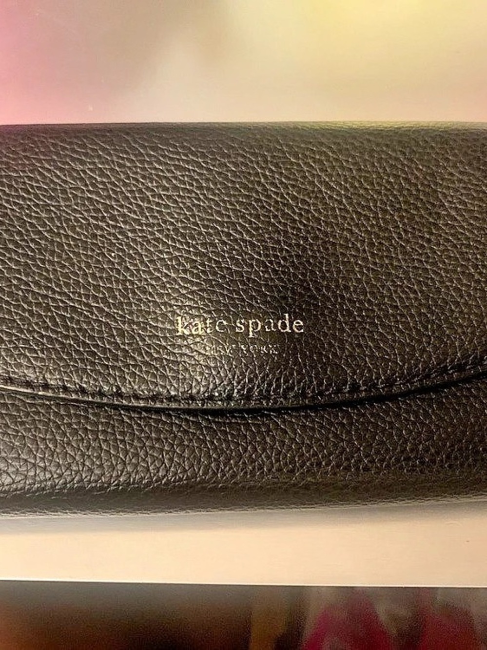 Kate Spade Ava Flap Chain Wallet Black Crossbody Bag